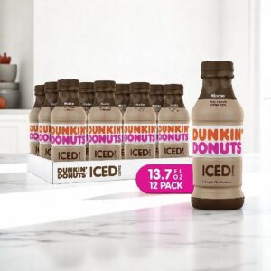Dunkin' Donuts Mocha Iced Coffee Bottles, 13.7 fl oz, 12 Pack