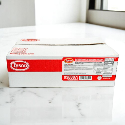 Frozen Tyson - NAE Uncooked, Battered Chicken Nuggets, 225 Pieces- 10 lbs