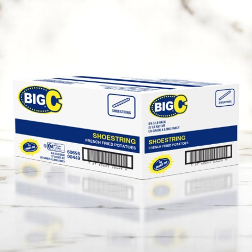 Frozen Big C - Shoestring French Fries, 1/4" - 6/5 lbs
