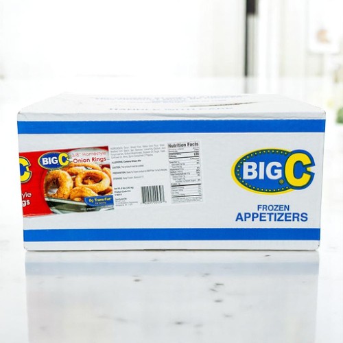 Frozen Big C - Homestyle Breaded Onion Rings, 3/8 inch - 4/2lbs