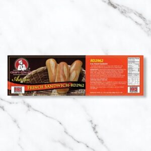Frozen Chef's Quality - French Sandwich Roll - 50/8 inches