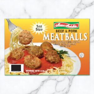 Frozen Mama Isabella - 2oz Beef & Pork Meatballs, Fully Cooked - 10 lb Box
