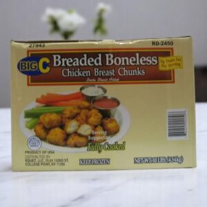 Frozen Big C - Cooked Breaded Chicken Breast Chunks - 10 lb Box