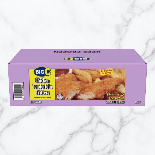 Frozen Big C - Raw Breaded Chicken Tender Fritters - 10 lbs