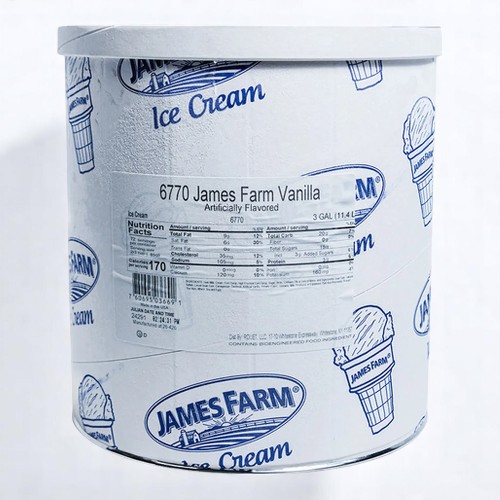 James Farm - Vanilla Ice Cream - 3 gal
