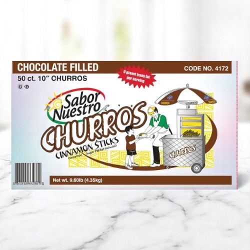 Sabor Nuestro Chocolate Filled Churros 10 in. 50ct