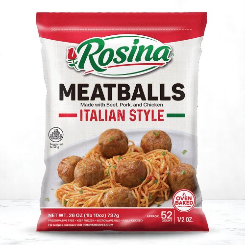 Frozen Rosina - Traditional Italian Beef Meatball - 1.5 oz/10 lbs