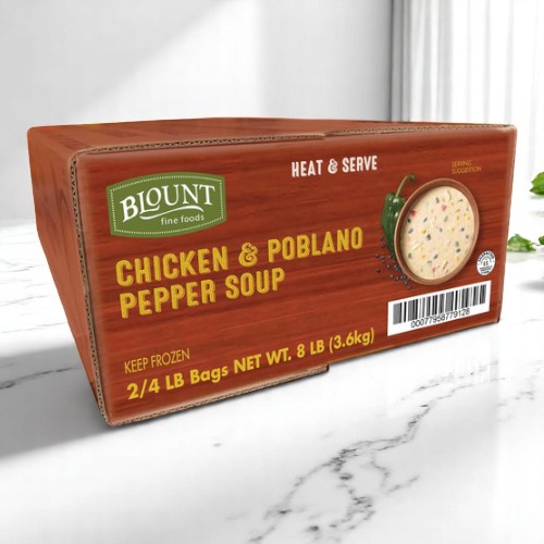 Frozen Blount - Chicken & Poblano Pepper Soup - 2/4 lbs