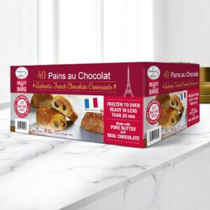 Frozen La Boulangerie des Gourmets - Pain au Chocolat (Authentic French Chocolate Croissants), 3 oz each - 40 ct
