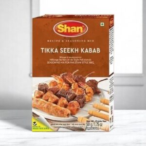 Shan Tikka Seekh Kebab Spice Mix 50 gm box -case