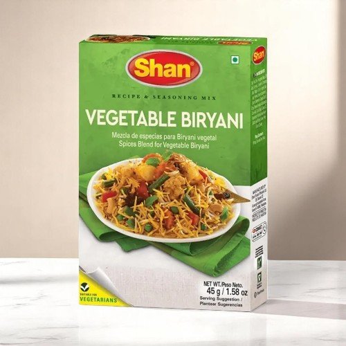 Shan Vegetable Biryani Spice Mix 45 gm box -case
